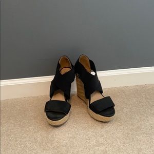 Black sandal high heels